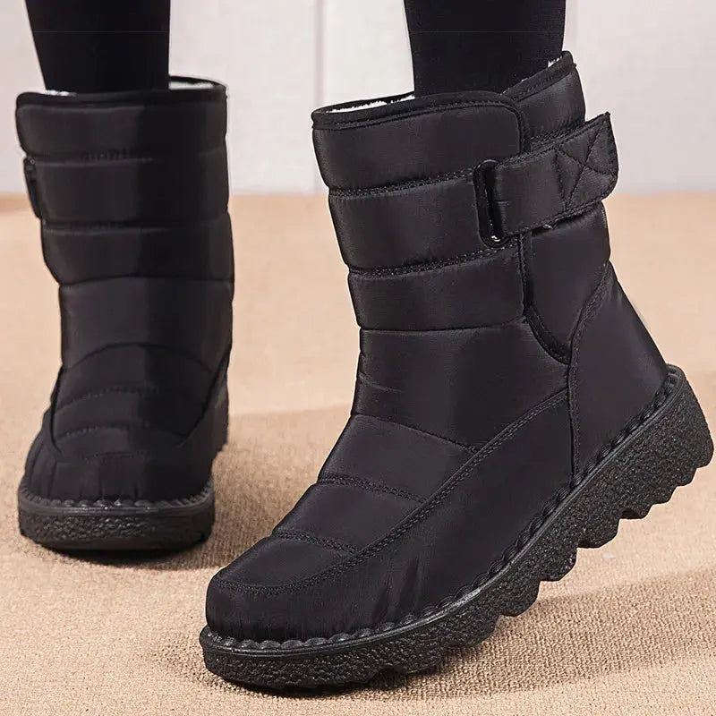Women Boots 2024 Winter Shoes Woman Waterproof Snow Boots Winter Warm Fur Botas Mujer Korea Style Black Ankle Boots For Women STILUNA