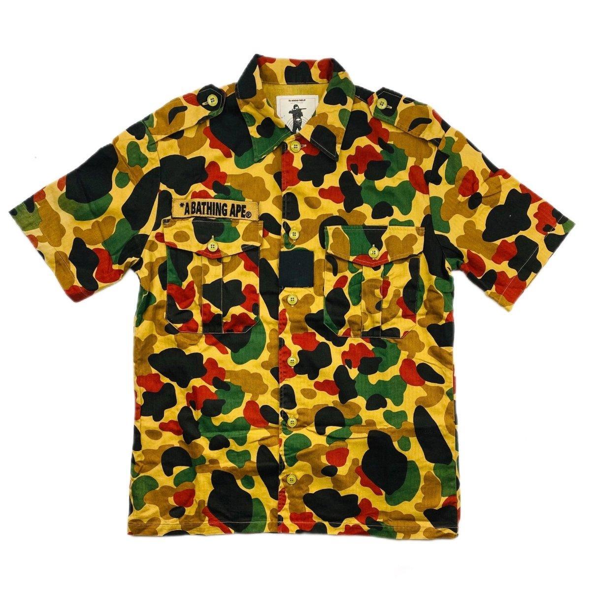 A BATHING APE CAMO SHIRT  (M)