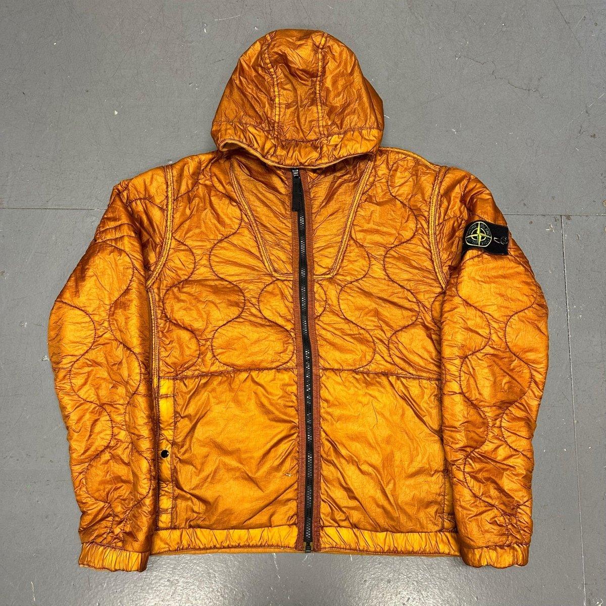 A / W 2012 Stone Island Quilted Reversible Jacket & Hoodie In Orange ( S )