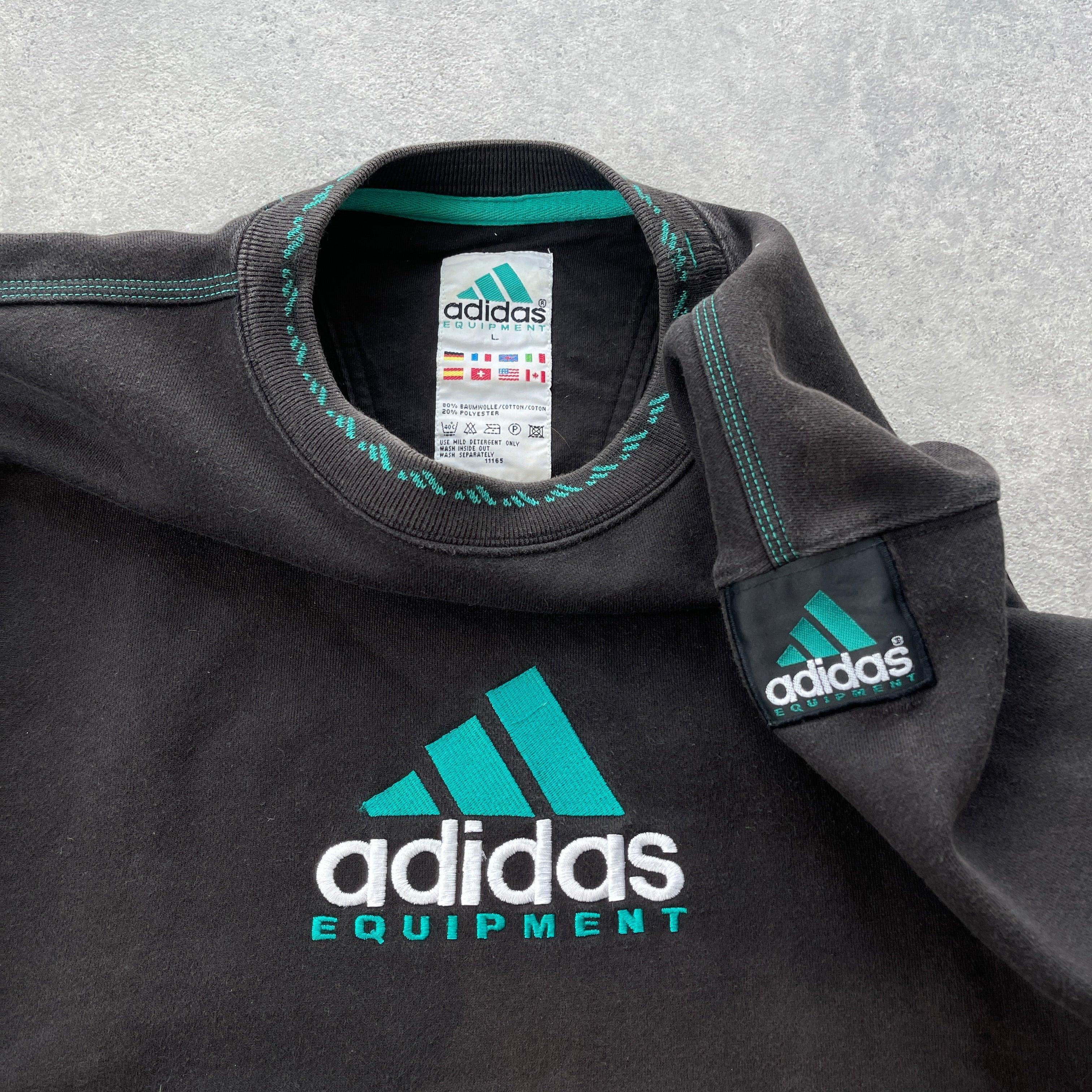 Adidas Equipment 1990s heavyweight embroidered sweatshirt (L)