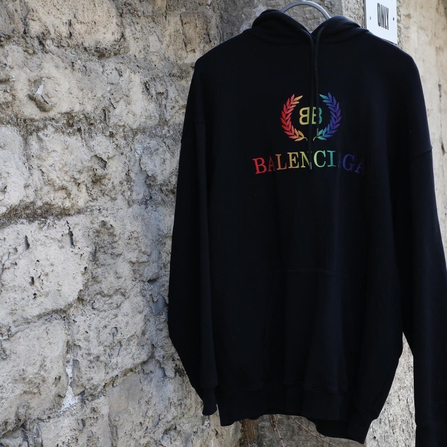 Balenciaga Black Rainbow BB Hoodie (S/M)