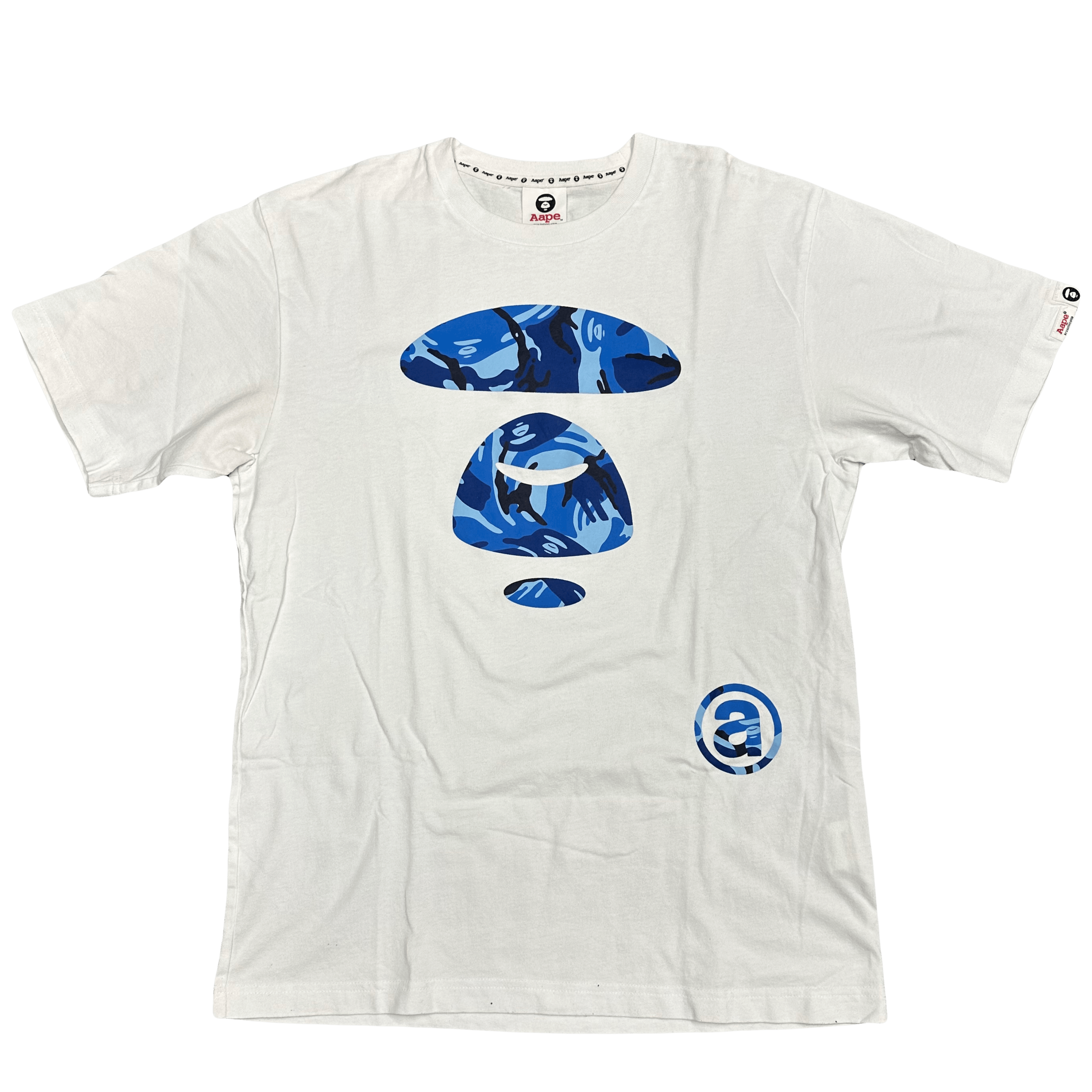 Bape Blue Camo Face T-Shirt ( M )