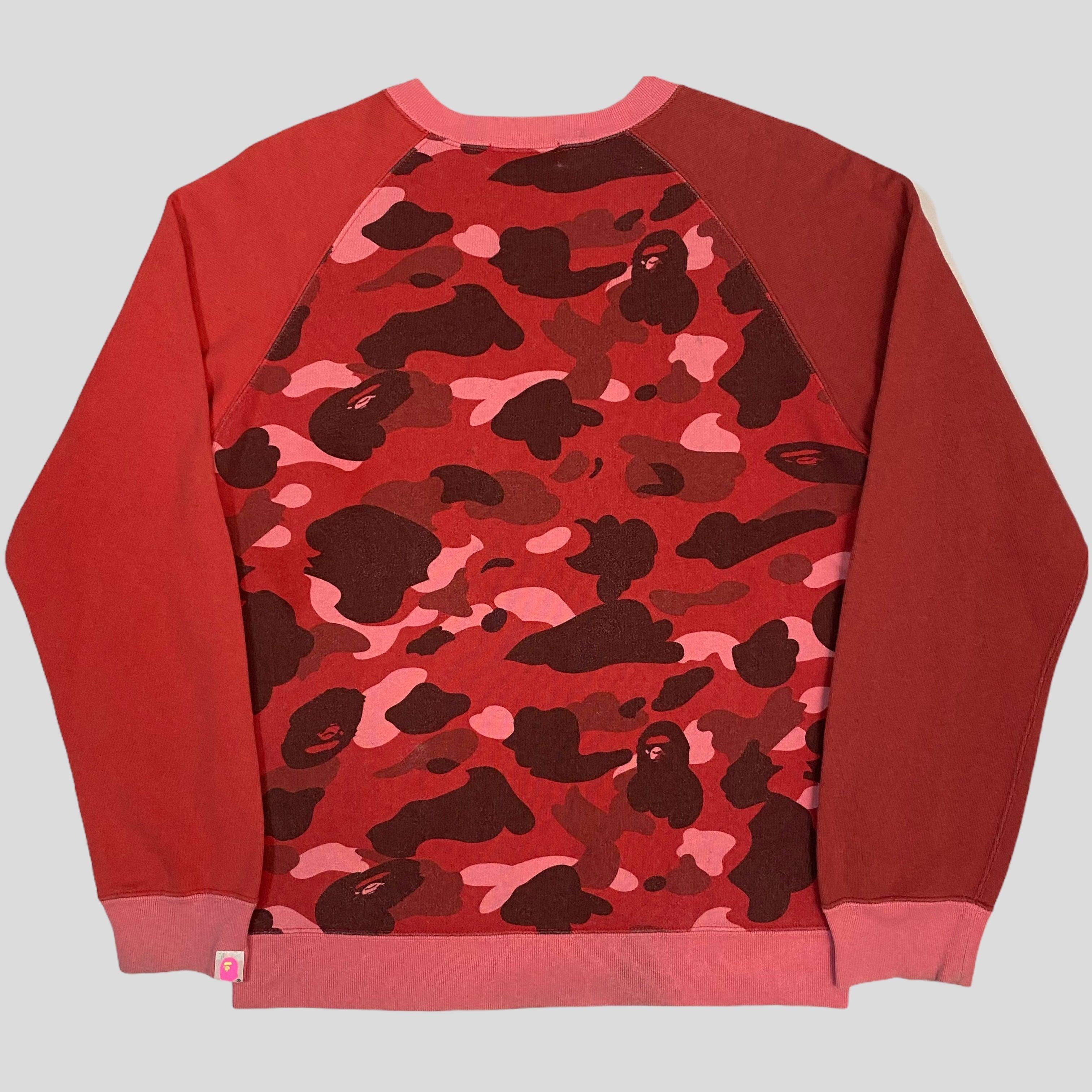 Bape OG Spellout Camo Crewneck - S