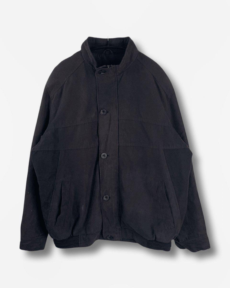 (M-L) Barola 1970s Suede Panelled Bomber Jacket