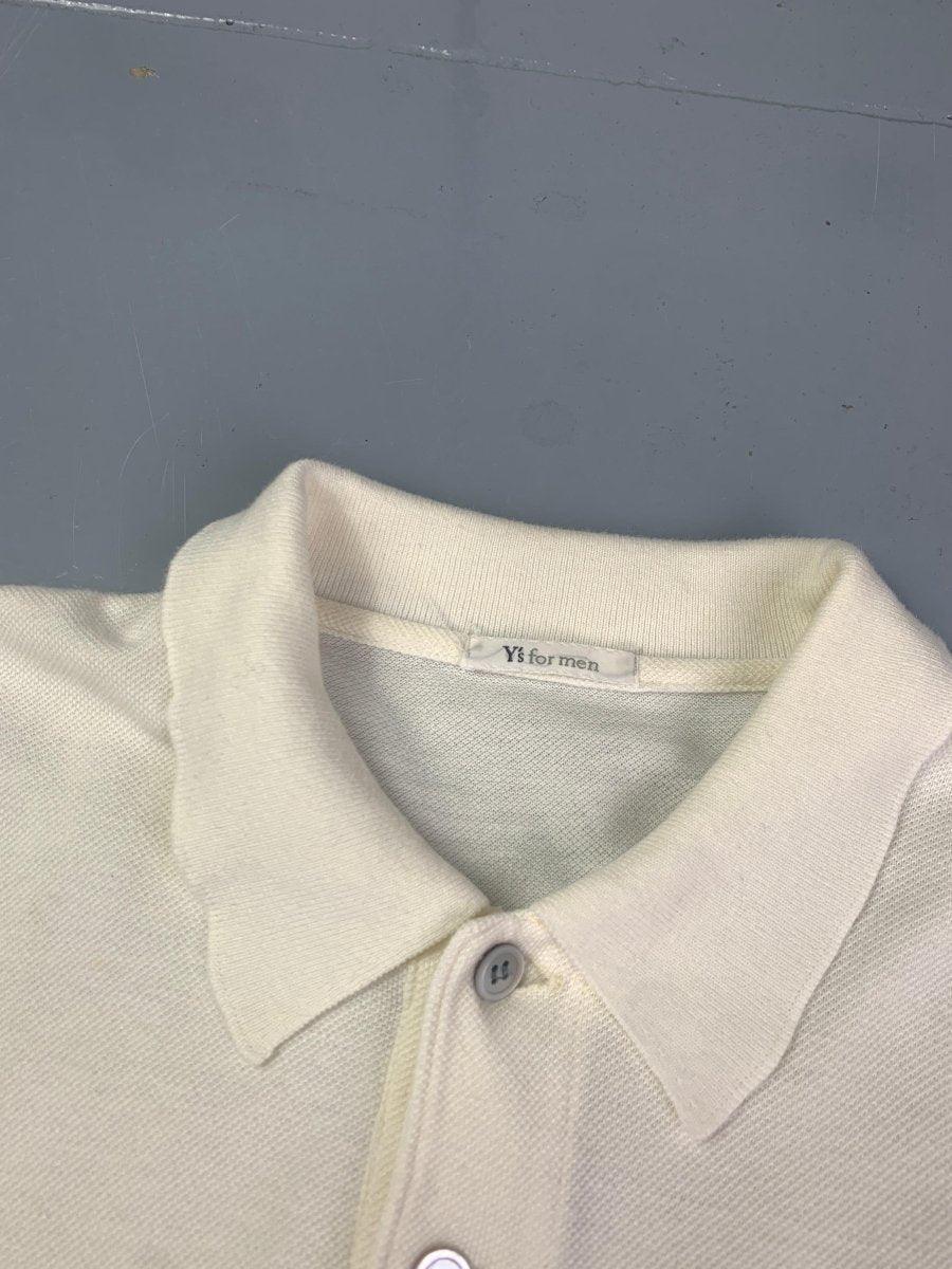 (M-L) Yohji Yamamoto 1990s Boxy Embroidered Polo Shirt