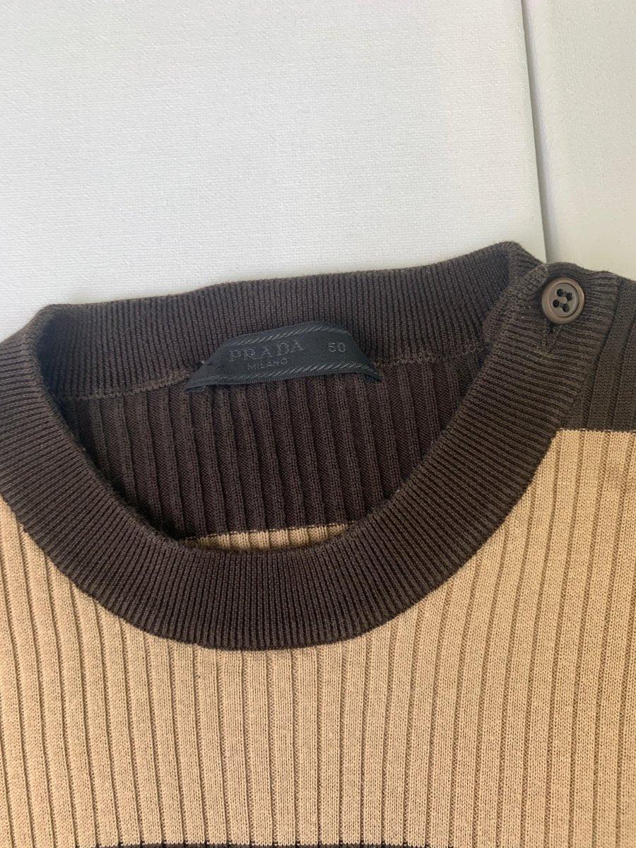 (M) Prada AW2018 Ribbed Striped Knit Sweater