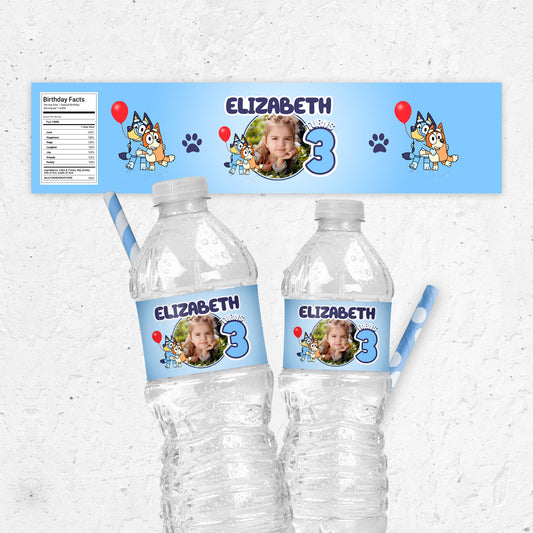 Bluey Water Bottle Label Template DIY