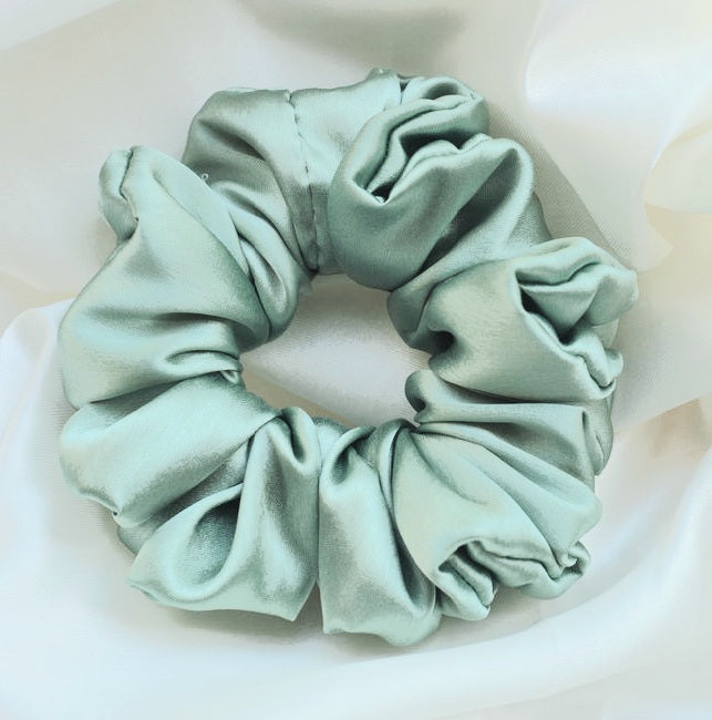 Satin Scrunchie - Light Green
