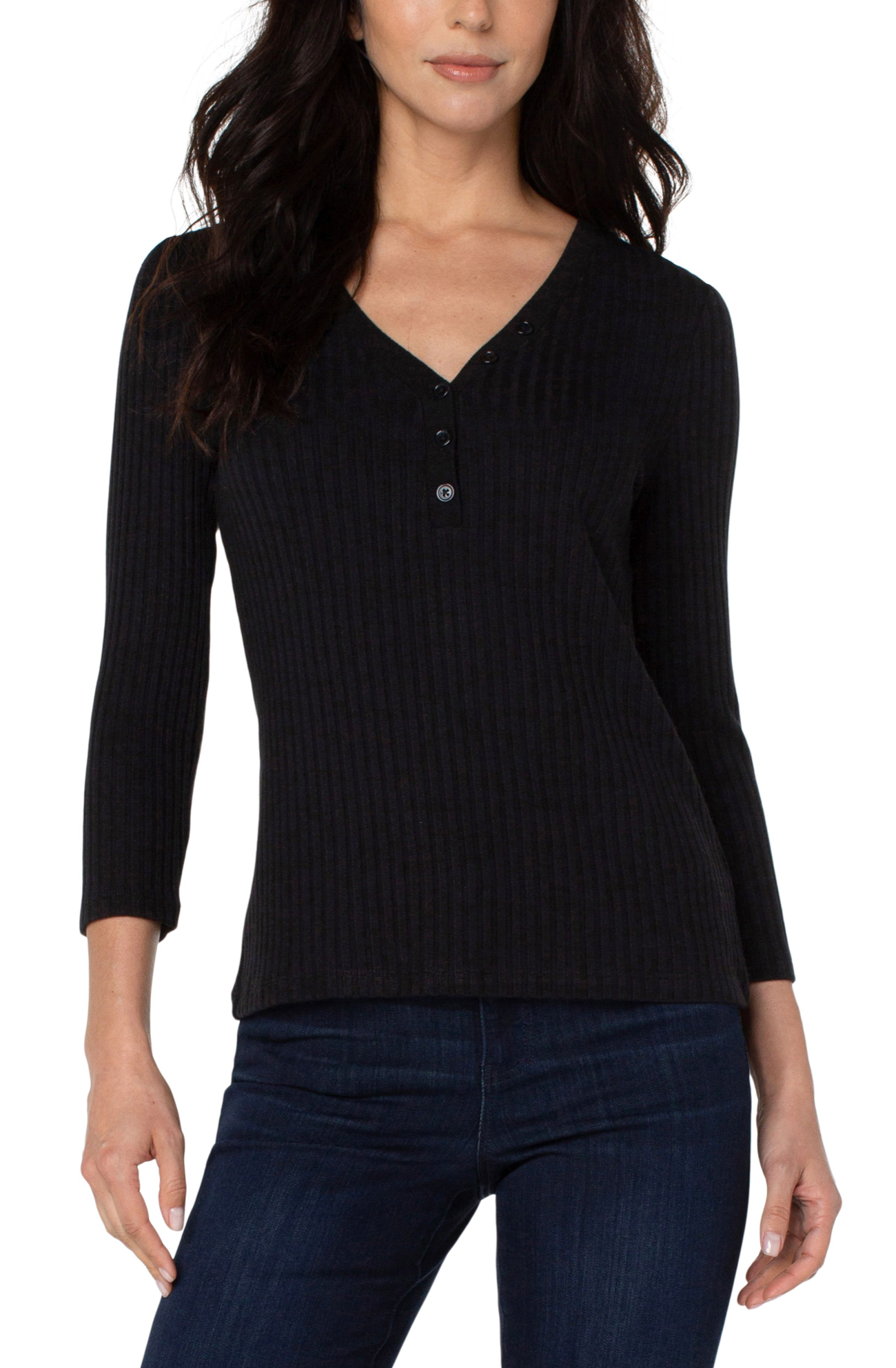 Out From Under Remi Split-Sleeve Henley Top