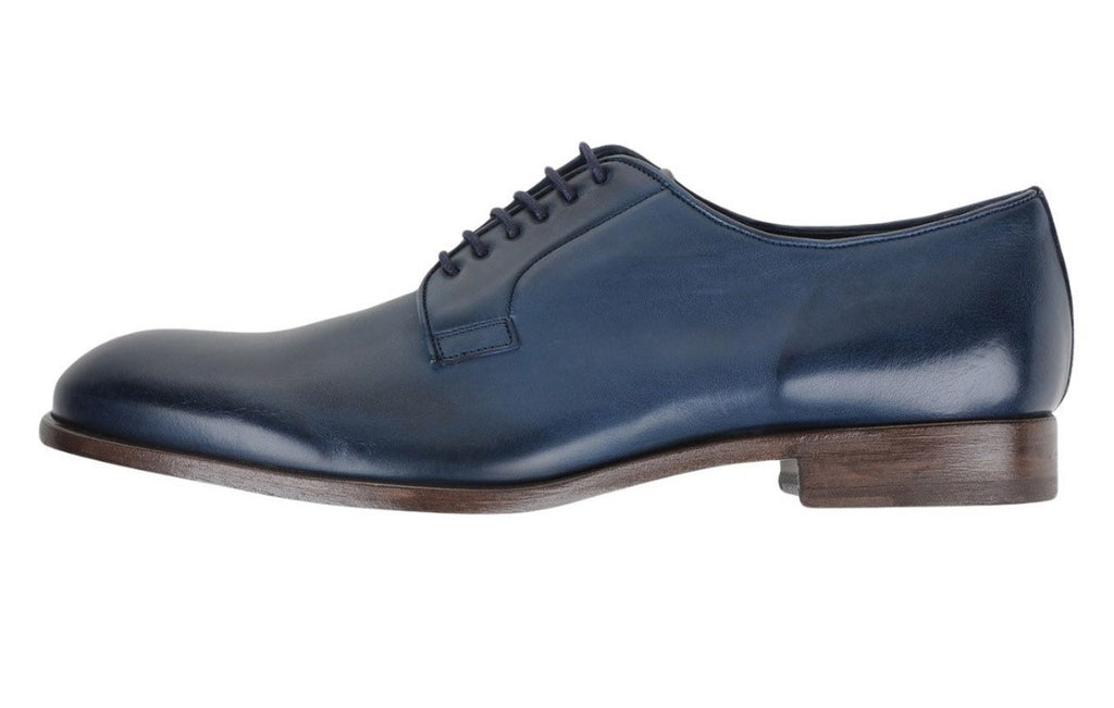 blue leather oxford shoes