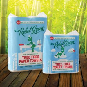 Rebel Green Tree Free Bamboo Toilet Paper Products Towel Tissue sustainable