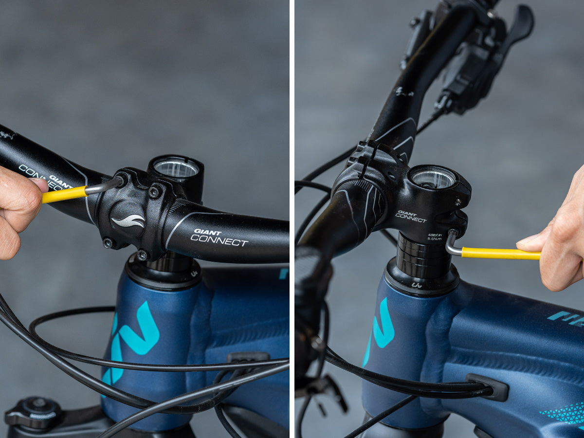 Loosen the Handlebar and Steerer Tube Clamp Bolts