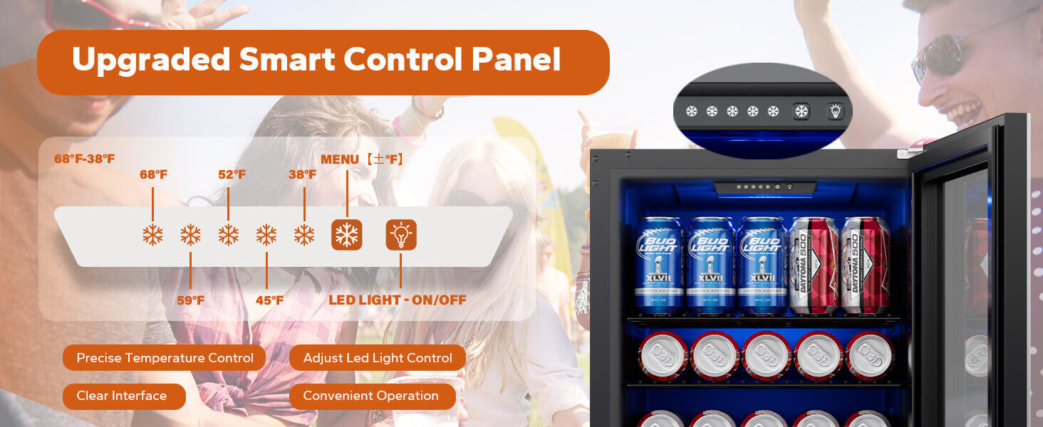 beverage-fridge-with-easy-to-use-control-panel