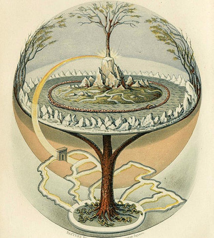 Yggdrasil, an immense and central sacred tree