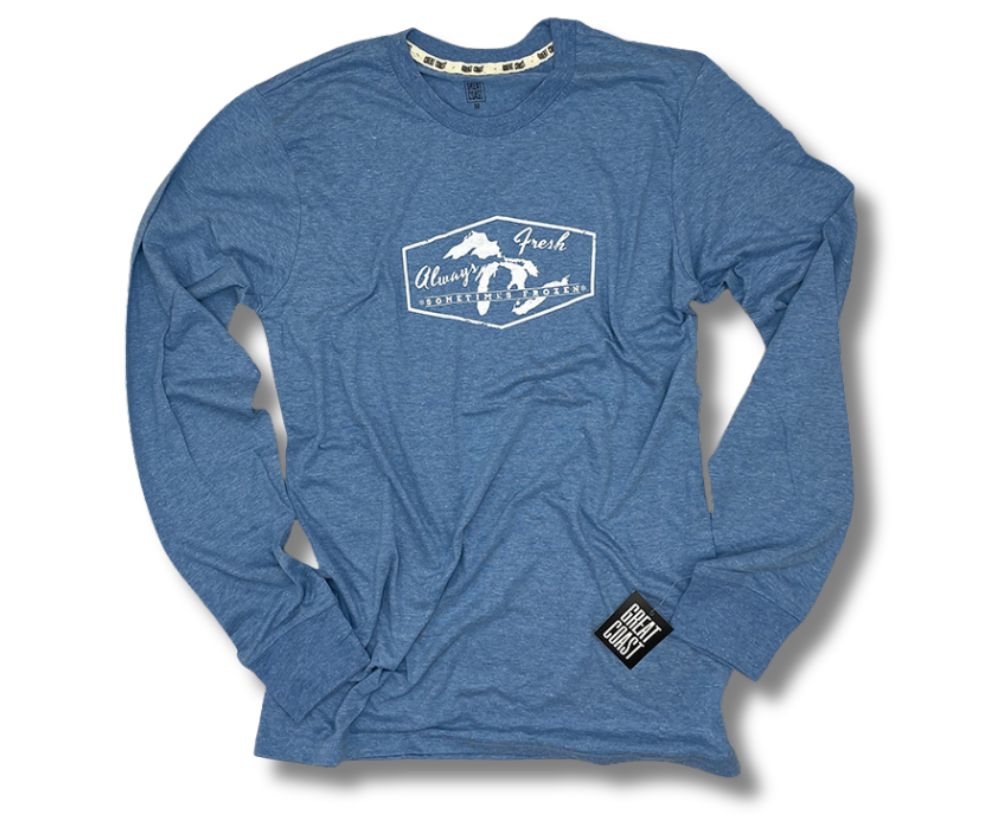 Picture of 2223 Long Sleeve T- Marine Blue- Always Fresh/Great Lakes