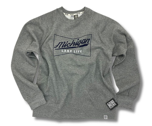 Picture of 2219 Crewneck 9oz- Graphite- Michigan Lake Life