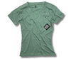 Picture of 8288 Womens /Vneck T-Great Green-Lake Life