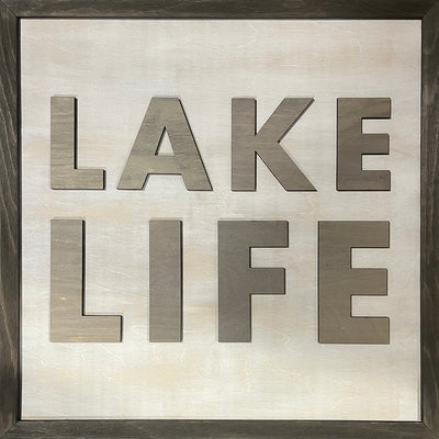 Picture of Word Art- LAKE LIFE - 24" x 24"