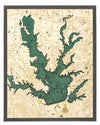 Picture of Lewisville Lake, Texas 3-D Nautical Wood Chart, Large, 24.5" x 31" (M.A.P. $264)