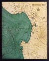 Picture of Monterey Bay, California 3-D Nautical Wood Chart, Large, 24.5" x 31" (M.A.P. $298)