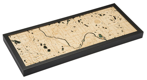 Picture of Minneapolis / St. Paul 3-D Nautical Wood Chart, Medium, 13.5" x 31" (M.A.P. $272)
