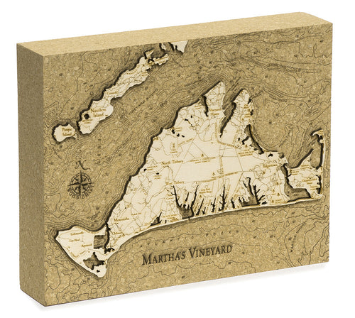 Picture of Martha's Vineyard Cork Map, 8" x 10"