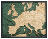 Picture of Western Europe 3-D Nautical Wood Chart, Large, 24.5" x 31" (M.A.P. $425)