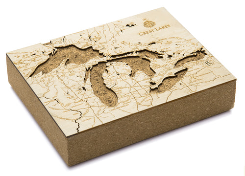 Picture of Cork Desk Map-Great Lakes