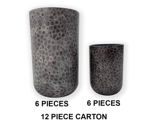 Picture of 7152/7153 Ceramic Petoskey Stone Design Vases 9.9"& 6" Tall