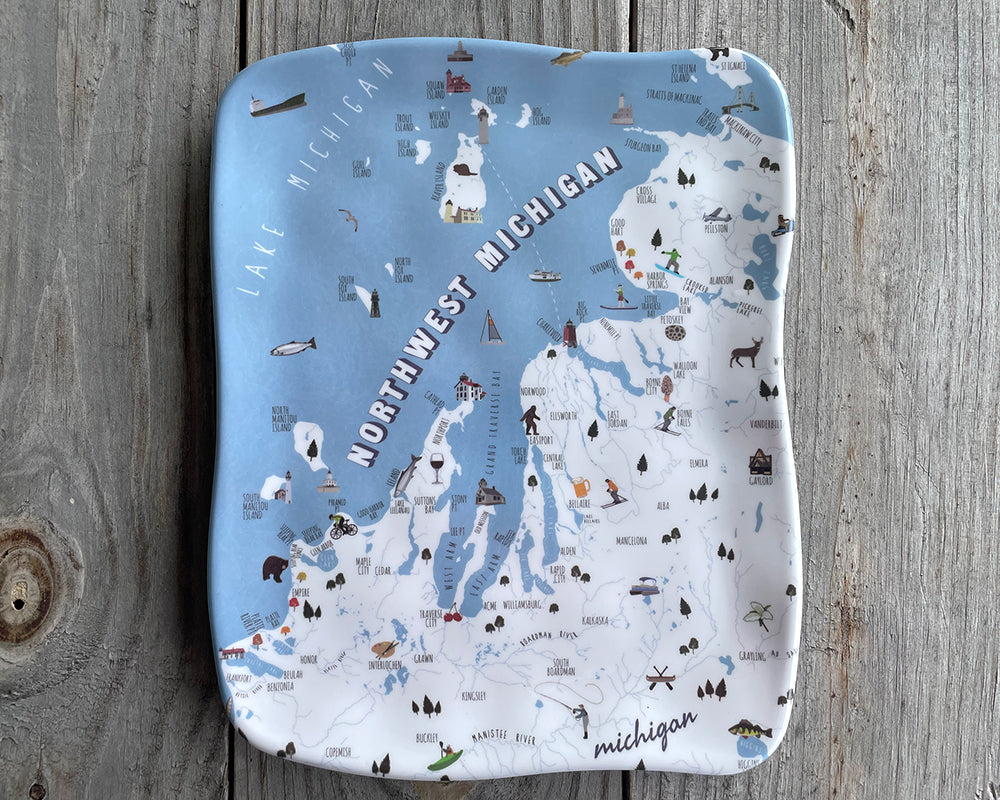 Picture of LOWER NW MICHIGAN MELAMINE TRAY 10" X 8"