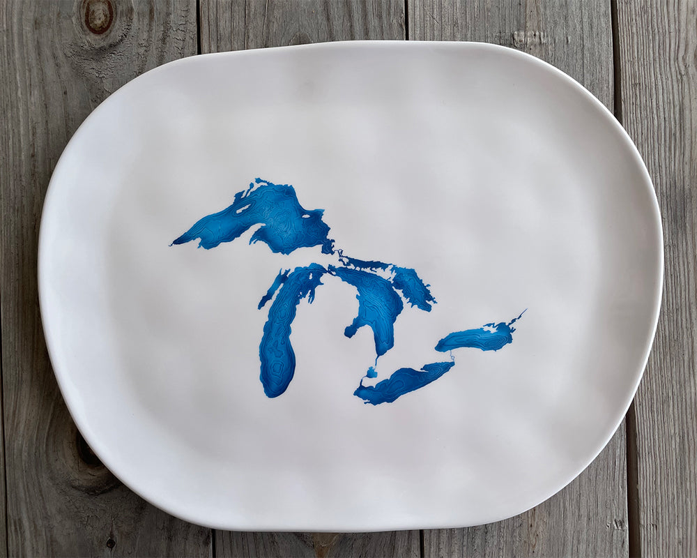 Picture of Melamine Tray/Oval 16"x12.5"- Great Lakes/Painted  Look