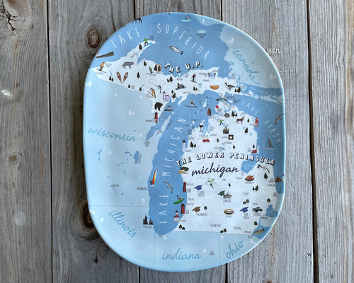 Picture of Melamine Tray/Oval 16"x12.5"- Michigan