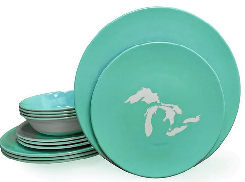 Picture of LP-Melamine 12pc Set- Seafoam- Great Lakes