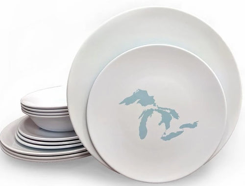 Picture of LP-Melamine 12pc Set- White- Great Lakes