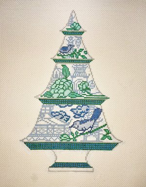AFCT02 Green and Blue Bird Tree - TS