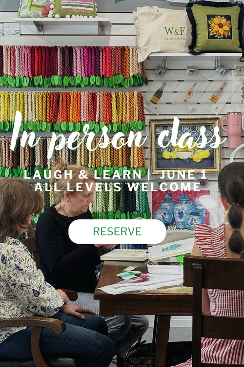 The Wool & The Floss in person needlepoint class