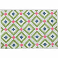 KKP157A (Pink, Green, and Navy Tiles Clutch) - TS