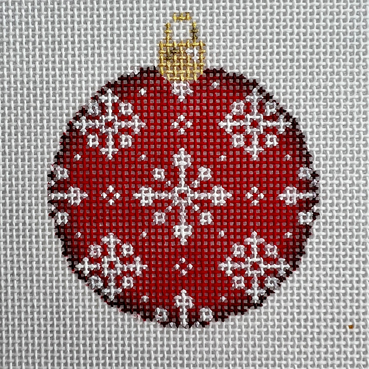 CT-1487R Snowflake Mini Ball Ornament/Red