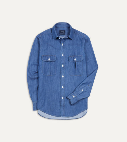 Buy HISEAMen's Denim Shirt Long Sleeve Work Shirt Mens Regular Fit Button  Down Shirts Cotton Work Shirts Washed Finish Online at desertcartINDIA