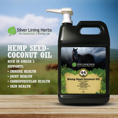 Hemp Seed-Coconut Oil product featured on a wood table