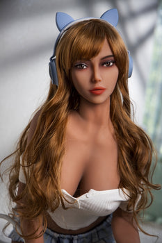 Nelwyna-163cm Wheat Skin Headphones Girl Passionate Love Doll