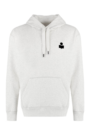 Matte logo print hoodie-0