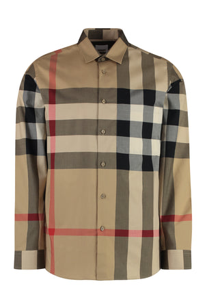 Check print cotton shirt-0