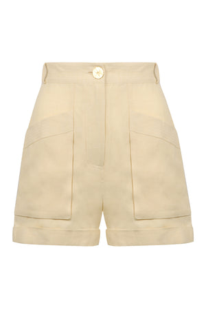 Ashraf linen shorts-0