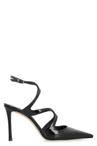 Azia patent leather slingback pumps