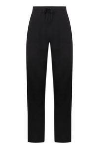 Knitted cashmere track-pants