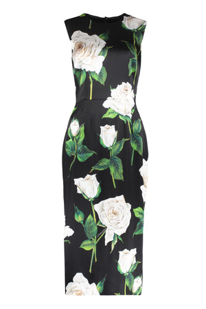 Printed silk dress-0