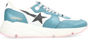 Running Soleeather and fabric low-top sneakers-1