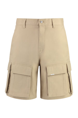 Cotton cargo bermuda shorts-0