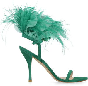 Plume suede sandals-1